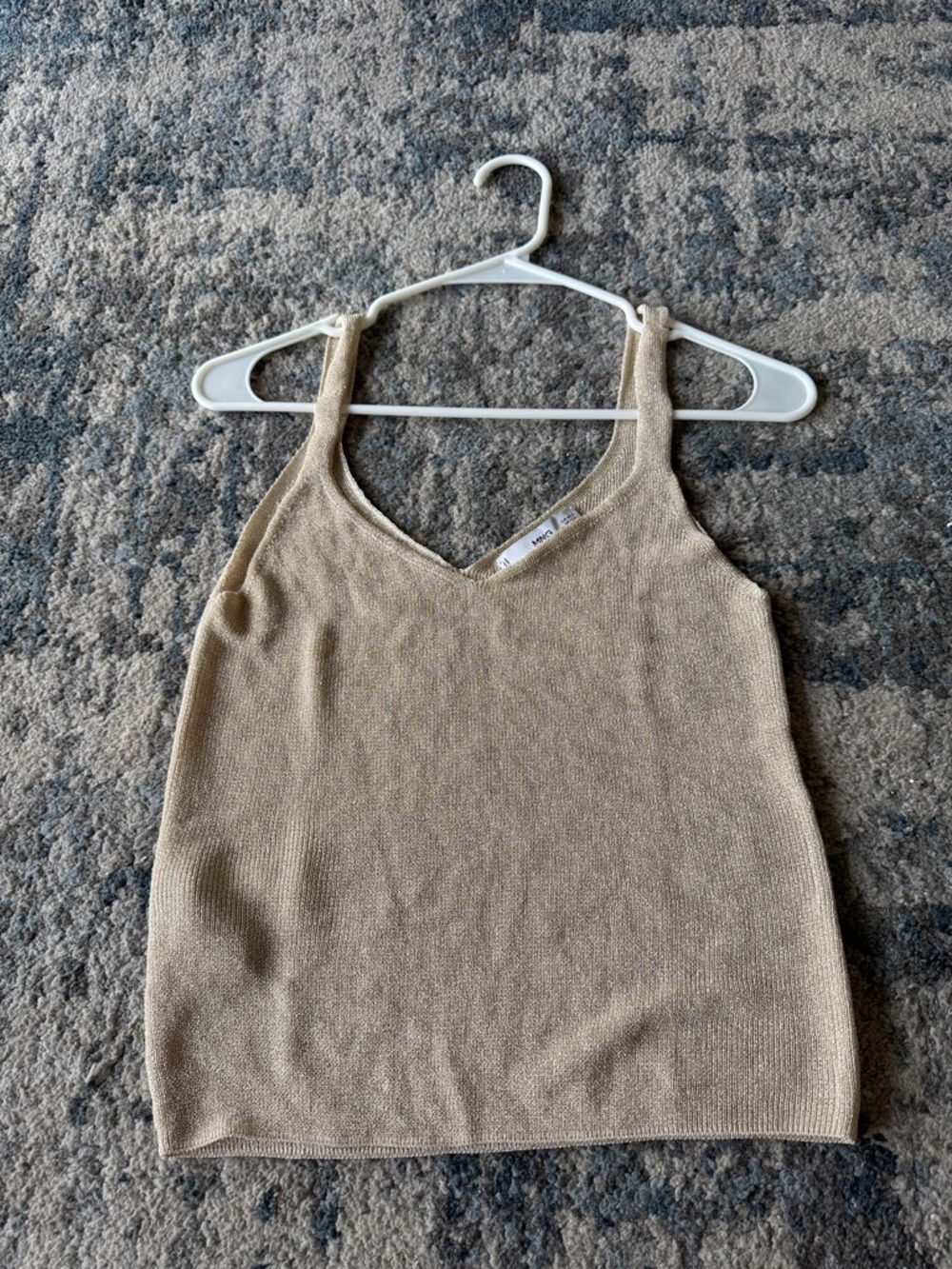 Mango Beige Knit V-Neck Camisole